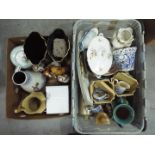 A mixed lot comprising ceramics and glassware, two boxes.