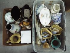 A mixed lot comprising ceramics and glassware, two boxes.