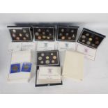 Five Royal Mint United Kingdom Proof Coin Collection sets comprising 1983, 1984, 1985,