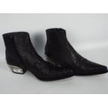 New Rock Boots - a pair of black, low-sided black boots, EU size 41, UK size 7,