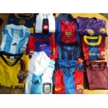 Football shirts - a job lot of 12 soccer jerseys, top European club teams,