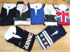 Rugby shirts - seven rugby jerseys of which five by Cotton Traders and two others, size M,