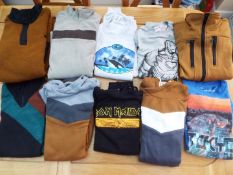 A job lot of 10 sweatshirts, various brands, sizes M, L and XL,