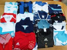 Football Shirts - a job lot of 16 top European soccer club shirts, all different,