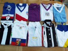 Toffs, the Old Fashioned Fottball Shirt Company - ten soccer jerseys, all different,