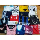 Football Shirts - a job lot of 14 European club jerseys to include Ajax, Inter Milan, Palermo,