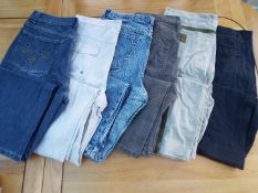 A job lot of six pairs of Jeans, various