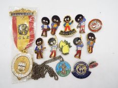 Enamel pin badges - a collection of enamel pin badges to include ten Robertson's advertising badges,