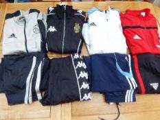 Four track suits, AC Milan, Barcelona, Ajax, Juventus, AC Milan, Kappa, Adidas,