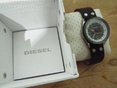 Diesel Mr Daddy designer watch, black strap, cased with manual,