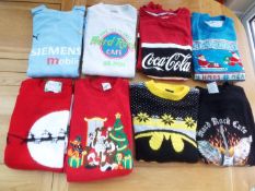 A job lot of 8 sweatshirts / jumpers, various makes, predominantly size L with a few M,
