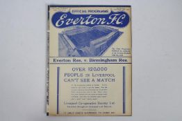 Everton Football Programme.