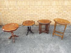 Four various occasional tables, largest approximately 70 cm x 55 cm x 42 cm.