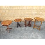 Four various occasional tables, largest approximately 70 cm x 55 cm x 42 cm.