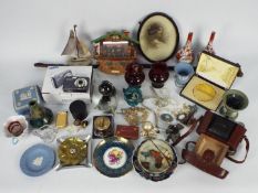 Lot comprising ceramics to include Wedgwood, Shelley and other, glassware, cameras,
