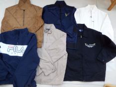 A job lot of 6 zip front jackets, various colours and brands,