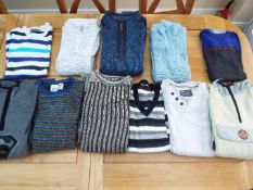 A job lot of 11 jumpers and sweaters, Fat Face, Next, Cotton Traders, Eissenegger and others,
