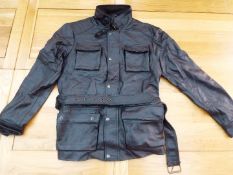 Superior Leather Garments - a black leather zip front jacket, size L,