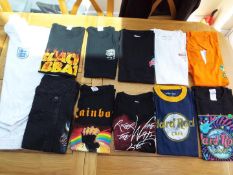 A job lot of 8 various tee shirts and 3 other tops as illustrated, sizes M and L,