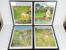 A set of four golfing related prints aft