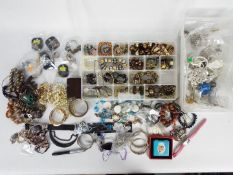 A large quantity of costume jewellery to