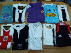 Football - a job lot of 10 football related shirts and similar to include two Football Heritage
