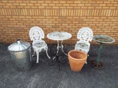 A collection of garden furniture and ite