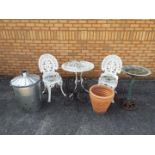 A collection of garden furniture and ite