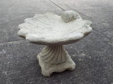 Garden Stoneware - A shell form bird bath