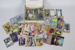 American Sporting Items. A cigar box containing many Baseball cards with many cased and priced.