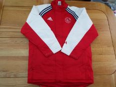 Football - an Ajax Amsterdam pre-match waterproof jacket, size UK 38/40,