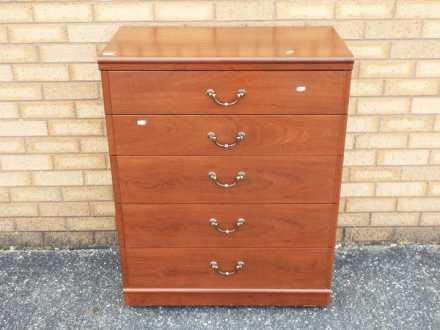 A chest of five drawers by Alstons, meas