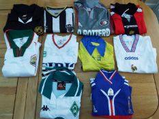 Football shirts - 10 European football shirts, Deportivo La Coruna, Feyenoord Rotterdam, FFF,