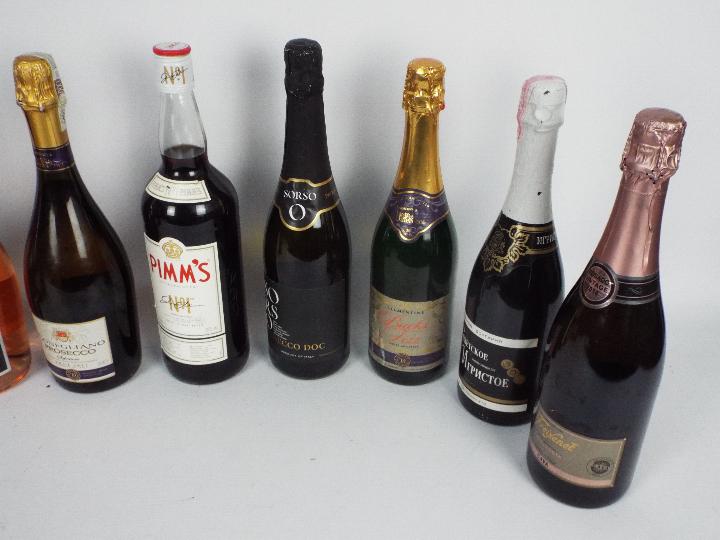 Ten bottles of drink to include Pimms, sherry, prosecco and similar. - Image 3 of 3