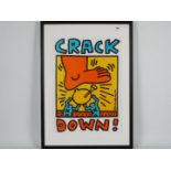 Keith Haring (American 1958 - 1990) - Crack Down!, 1986 offset lithograph,