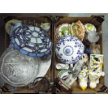 A mixed lot comprising ceramics to include Minton, Royal Albert and similar, cut glass bowls,