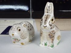 Royal Crown Derby - Two boxed Collectors Guild paperweights comprising River Bank Vole and Nibbles,