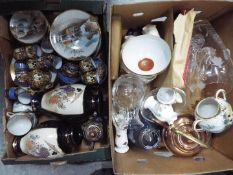 Lot to include Japanese tea wares, vases, further ceramics, glassware and similar.
