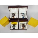 Four boxed fashion watches by Edison.
