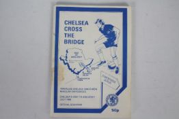 Signed Football Programme. Chelsea's multi match visit to Anglesey in July 1986.
