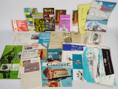 Paper Ephemera, A box file labelled Advertising containing programmes / leaflets etc for new cars,