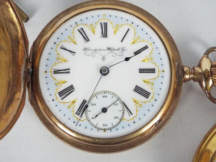 A gold plated full hunter pocket watch and one other. - Image 3 of 4