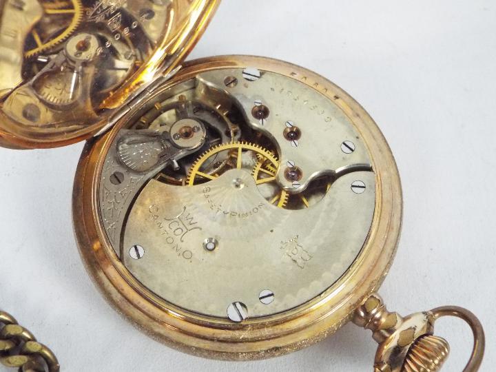 A gold plated full hunter pocket watch and one other. - Image 4 of 4