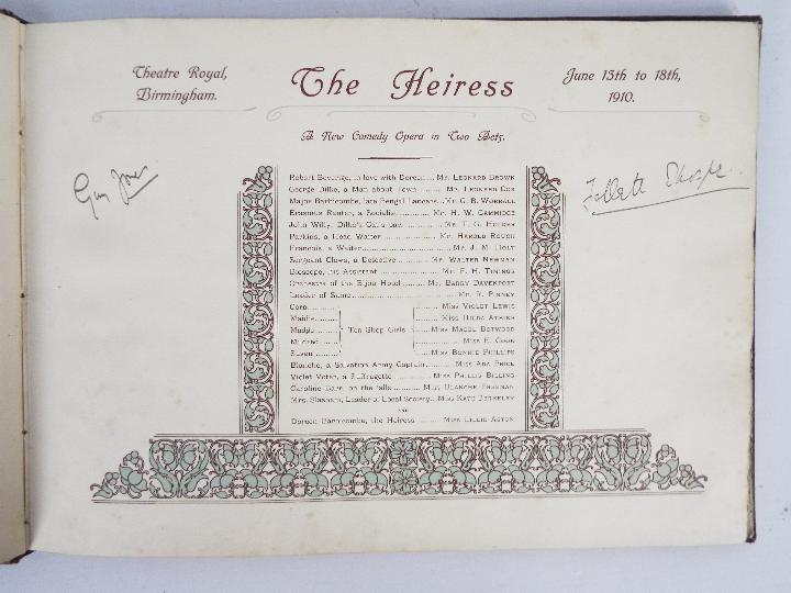 A theatrical scrapbook, 1910, for a production of The Heiress, Theatre Royal, Birmingham, - Image 3 of 7