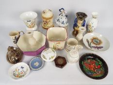 Lot comprising ceramics to include Aynsley, Wedgwood, Portmeirion and similar, plated cruets,