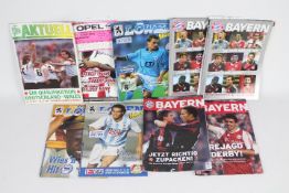 Football Programmes. German team match programmes, some with tickets / press passes.