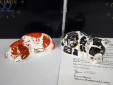 Royal Crown Derby - Two boxed Collectors Guild paperweights comprising Misty and Puppy,