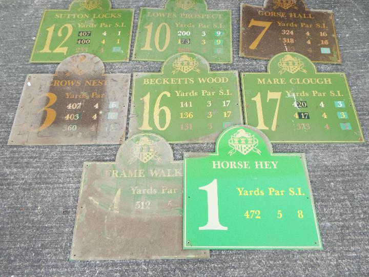 A quantity of eleven metal golf-course signs. - Image 2 of 3