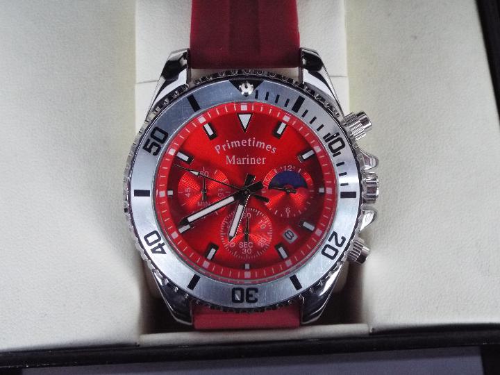Five boxed fashion watches by Primetimes comprising one Mariner and four Olympian. - Image 5 of 7