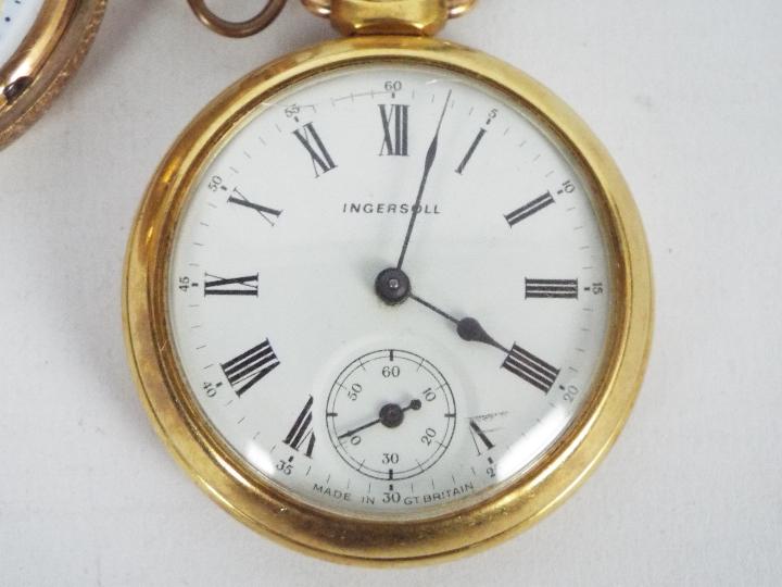 A gold plated full hunter pocket watch and one other. - Image 2 of 4